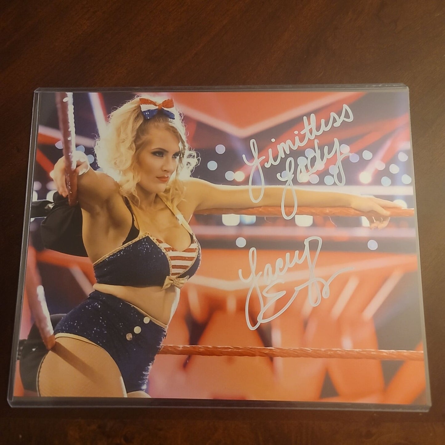 Lacey Evans inscribed (8x10 metallic) photo signed auto autographed