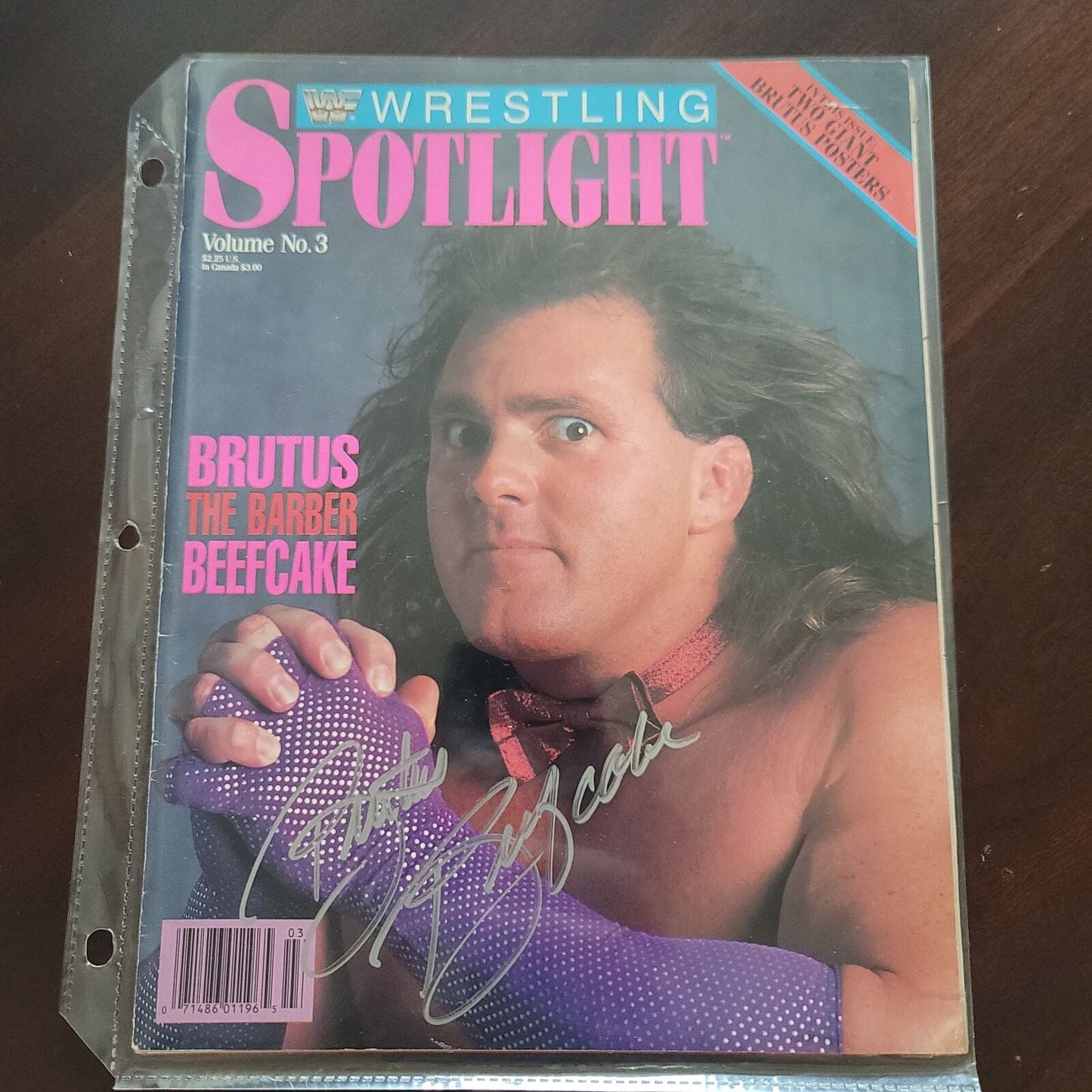 Brutus the barber beefcake full magazine jsa certed photo signed auto autographe