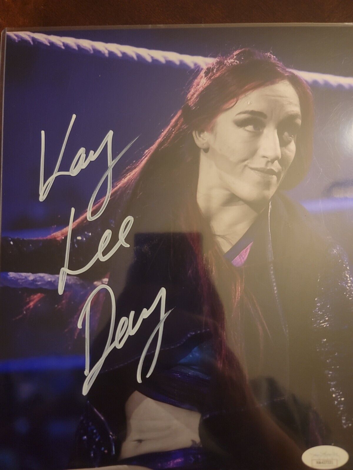 Kay Lee Ray autographed signed (metallic 8x10)  photo funhouse jsa COA WWE NXT