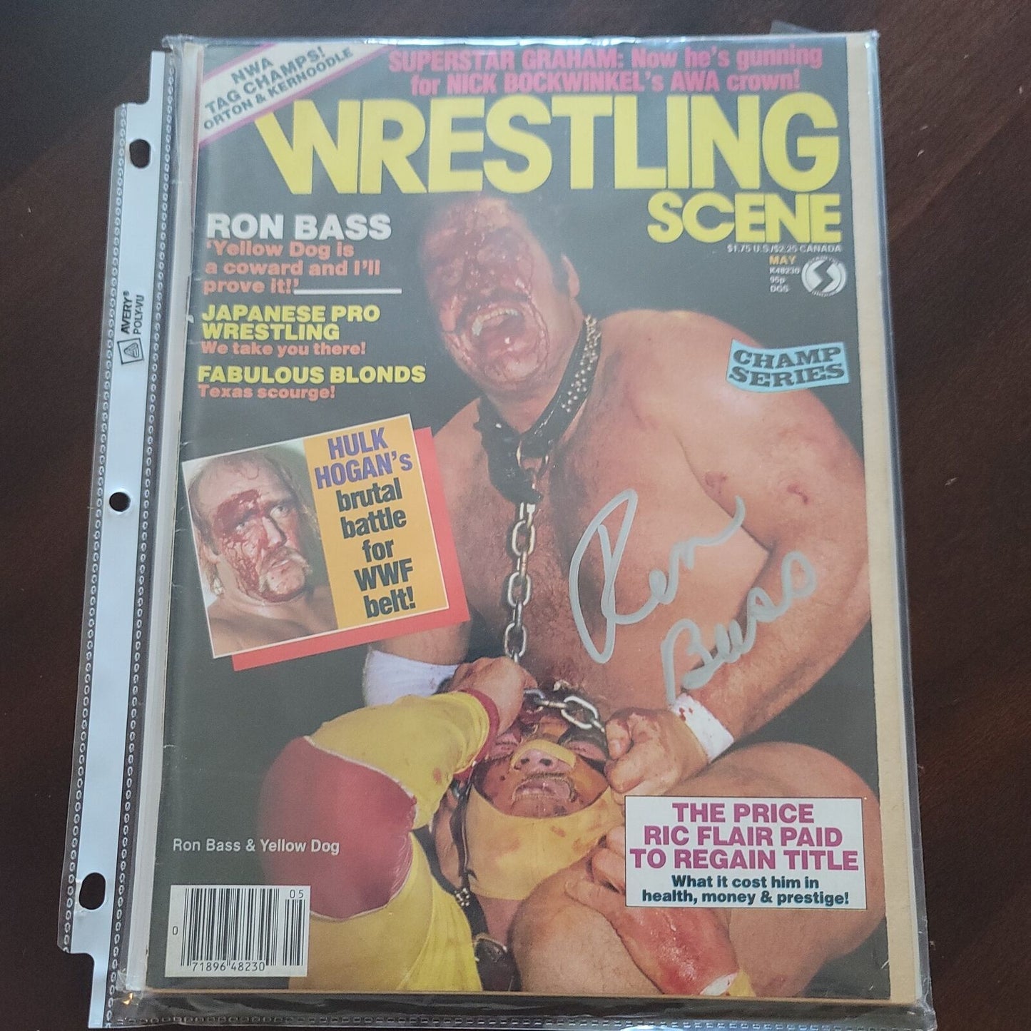 Ron Bass (full magazine)  cover signed auto autographed