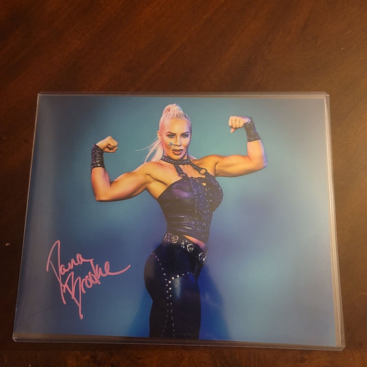 Dana Brooke 8x10 metallic photo signed auto autographed