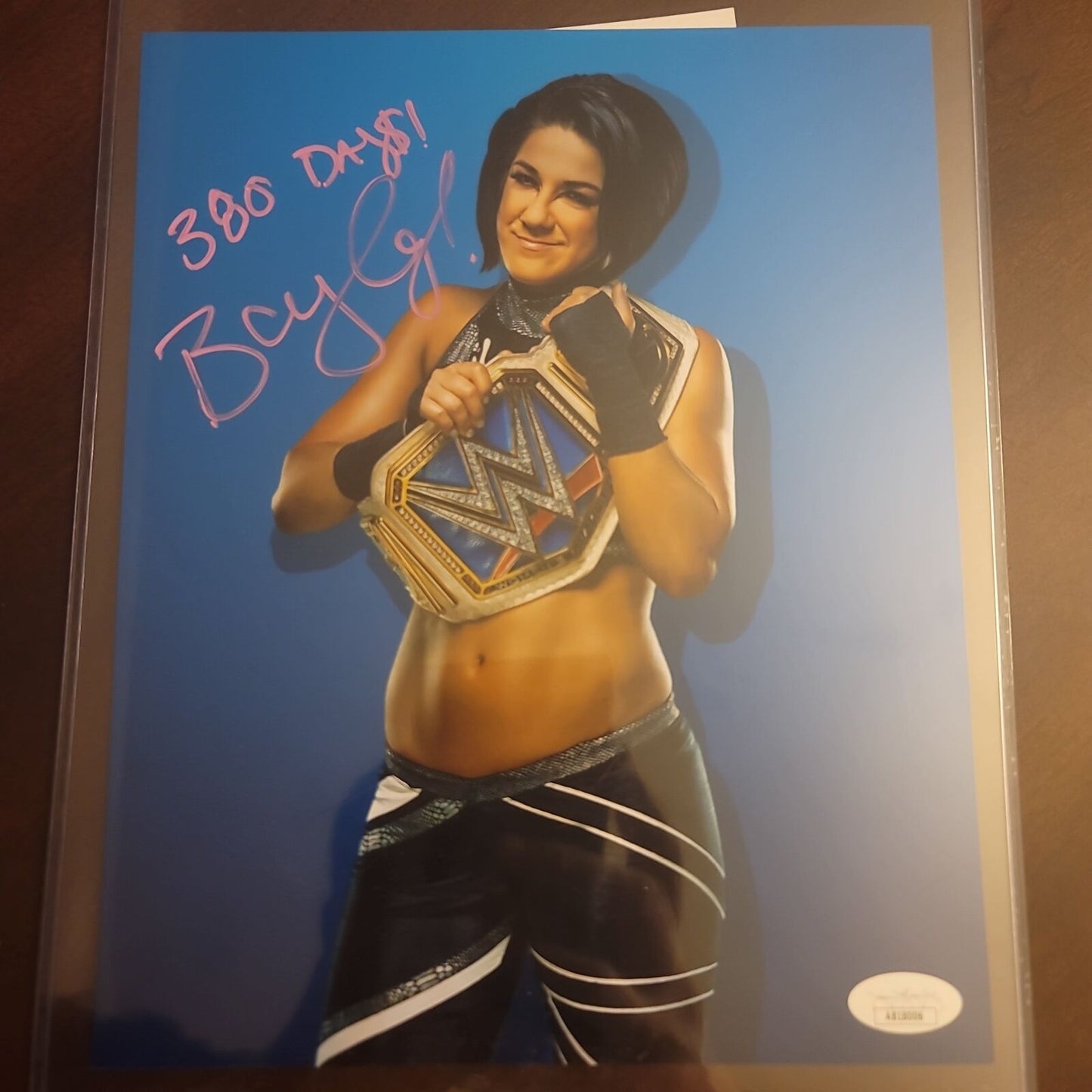 Bayley  inscribed 8x10 metallic jsa certed photo signed auto autographed