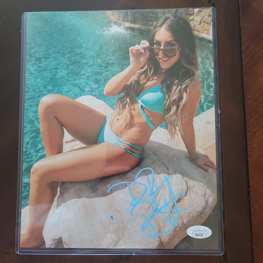 Britt Baker jsa (metallic 8x10) photo signed auto autographed AEW