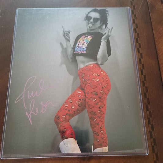 Thunder Rosa (metallic 8x10) AEW funhouse photo signed auto autographed