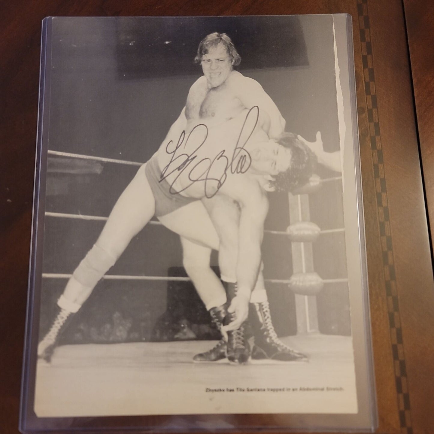 Larry Zbyszko magazine page) photo signed auto autographed