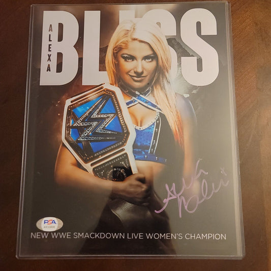 Alexa Bliss Funhouse metallic 8x10 - WWE photo signed auto autographed PSA