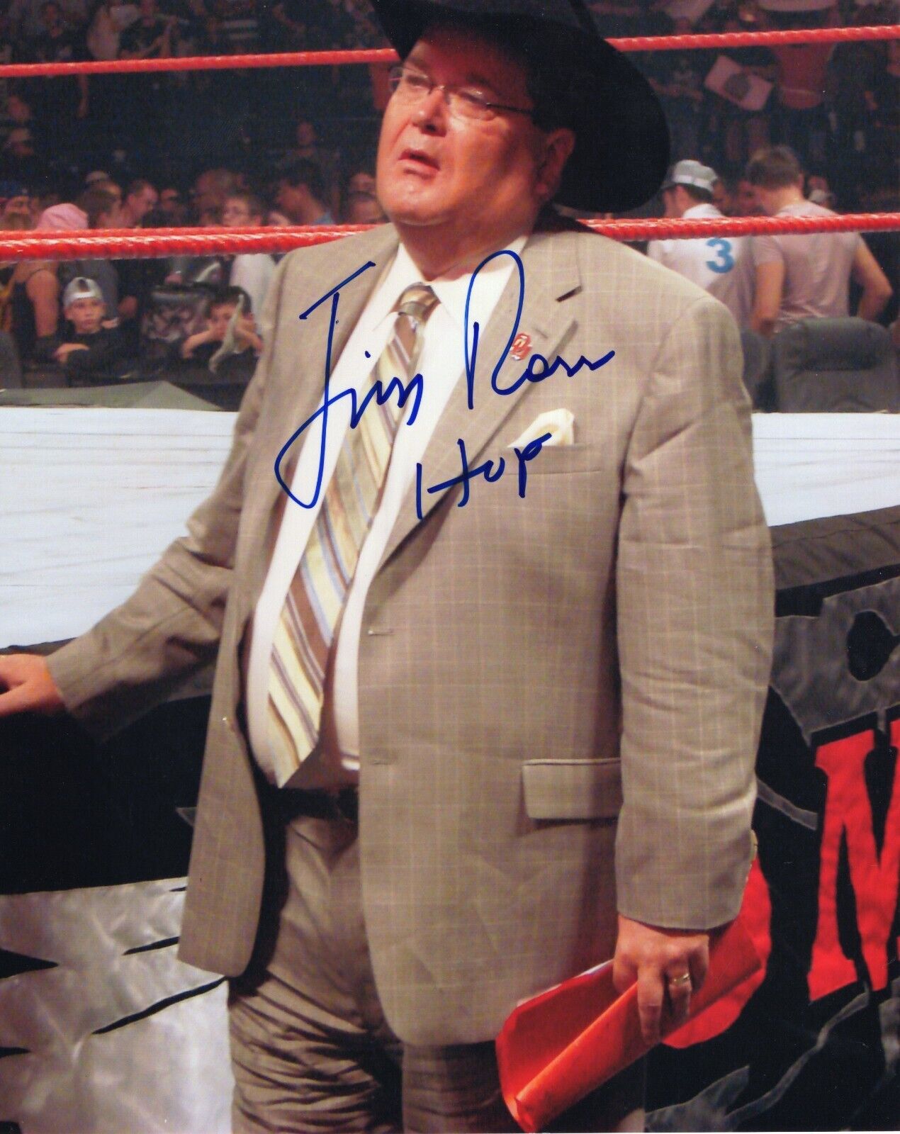 Jim Ross AEW WWF WWE WCW signed autographed 8x10 photo auto  HOF