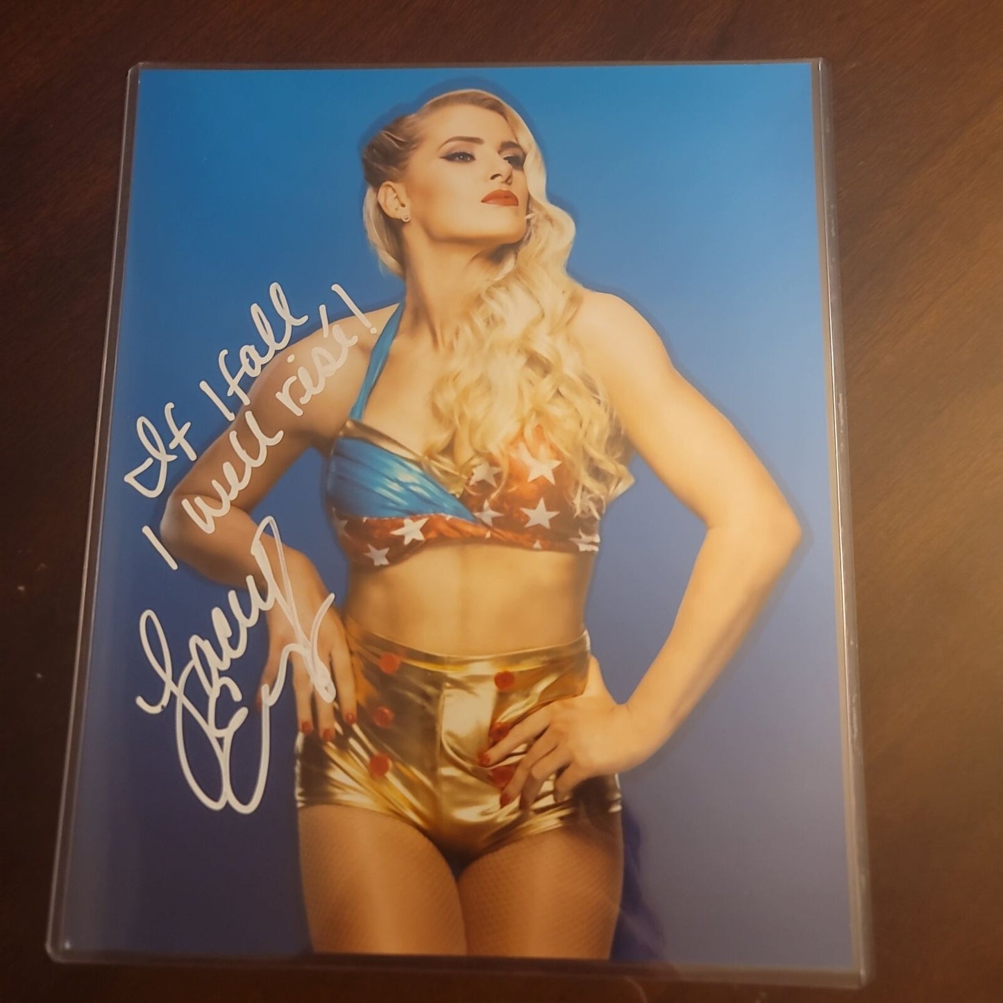 Lacey Evans inscribed 8x10 metallic photo signed auto autographed