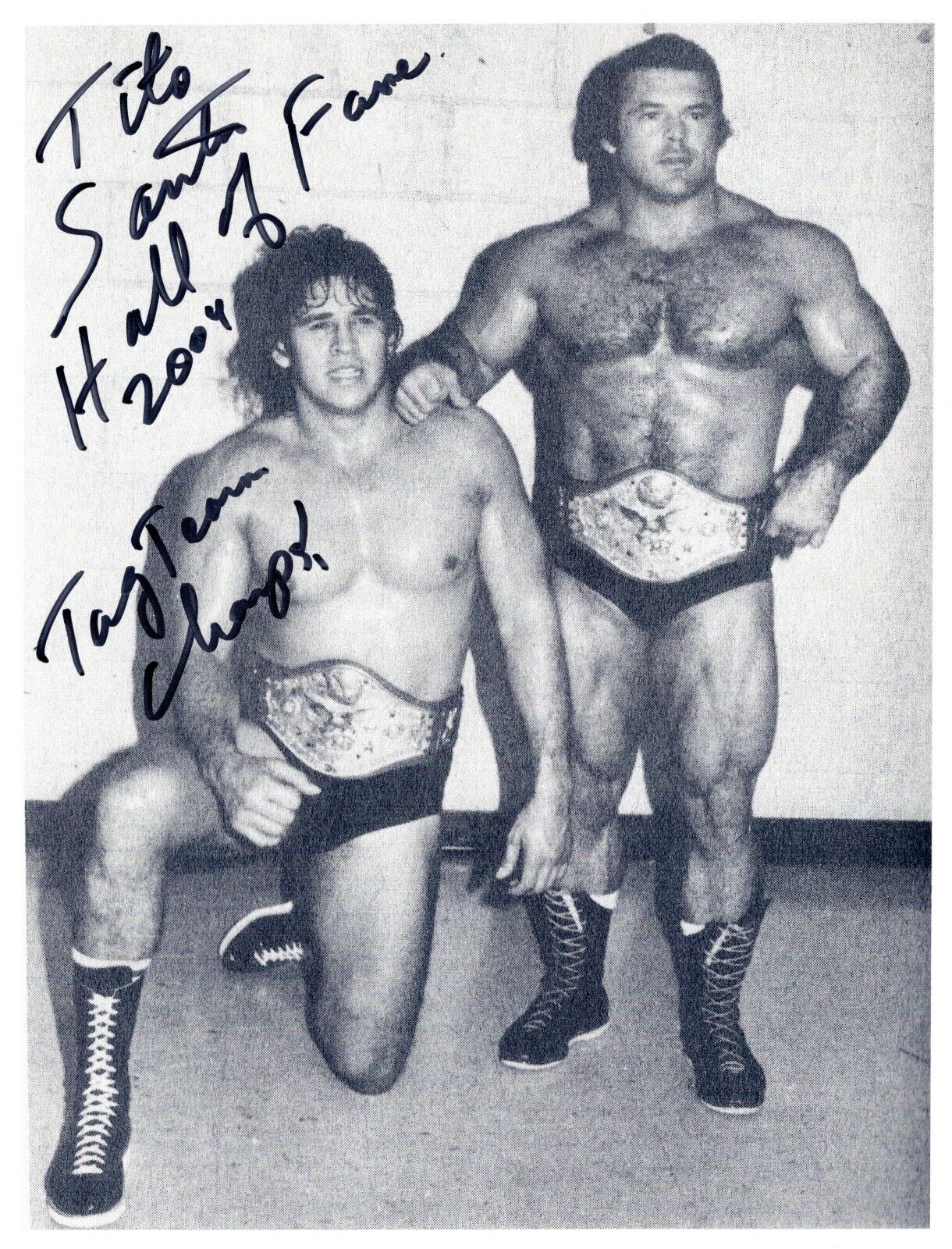 Tito Santana signed 8.5x11 inscribed photo signed auto autographed