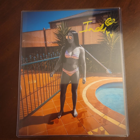 Indi Hartwell metallic 8x10 photo signed auto autographed