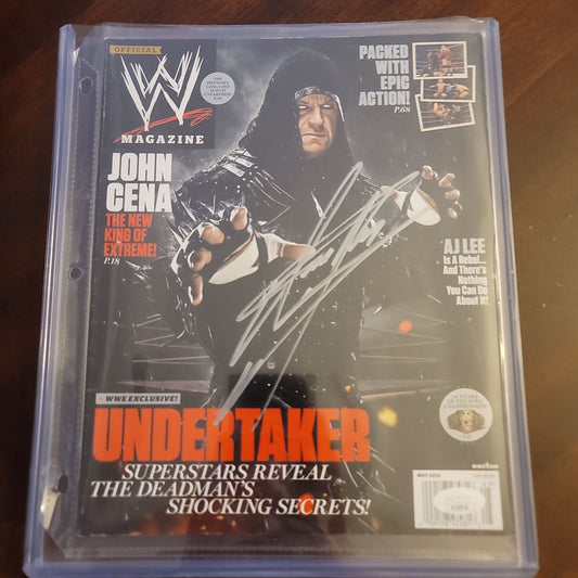 Undertaker (full magazine) jsa signed cover WWF WWE auto autographed