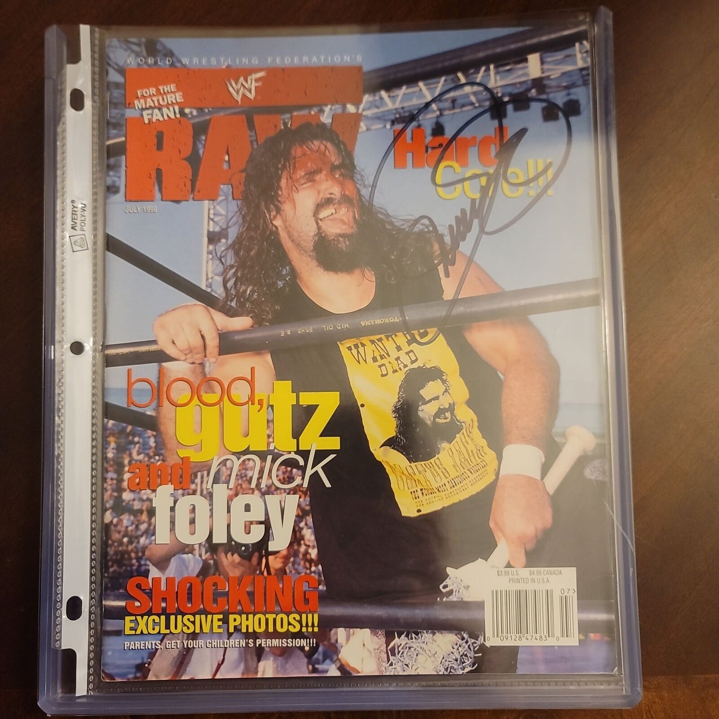 Cactus jack aka mick foley aka mankind aka dude love full magazine photo signed