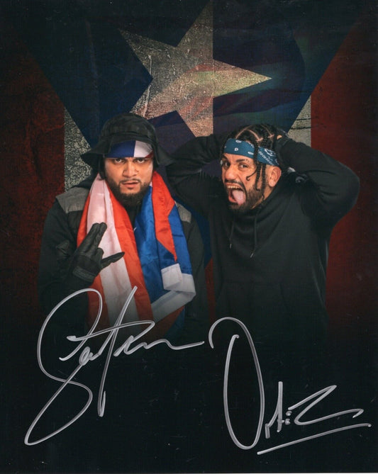 Santana and Ortiz AEW ROH Proud & Powerful signed autographed photo auto 8x10