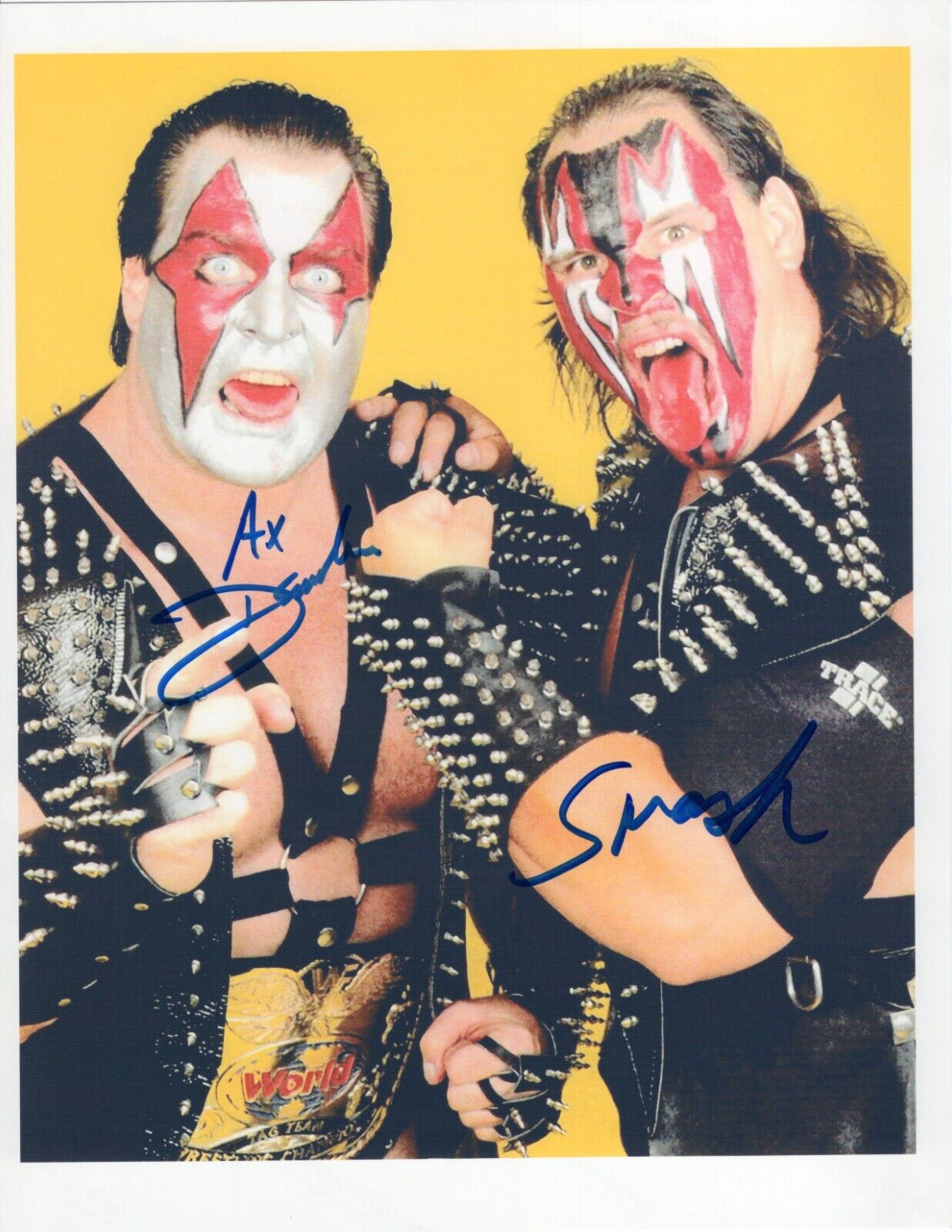 Demolition Ax Smash wwf wwe 8.5x11 signed autographed