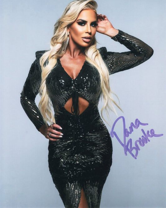 Dana Brooke 8x10 metallic signed autographed funhouse NXT WWE Sexy Hot TNA