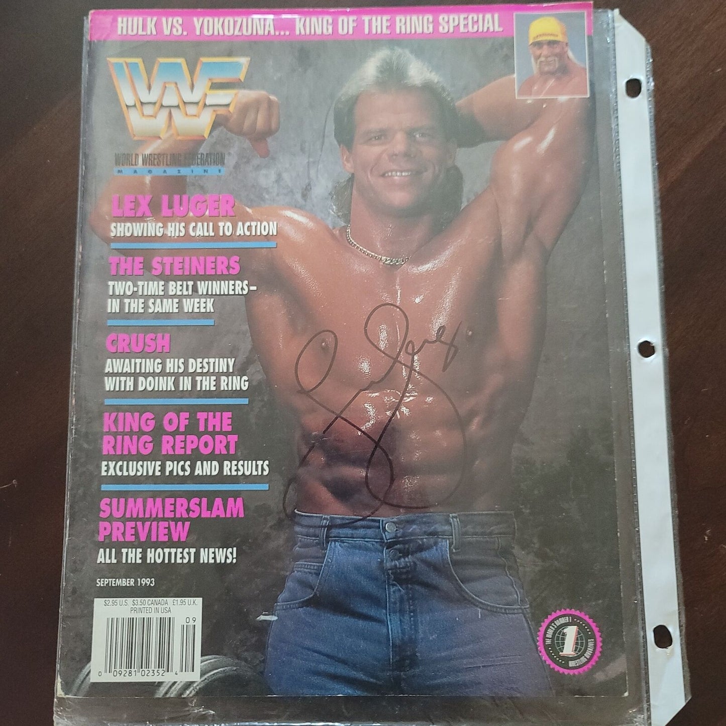 Lex Luger full magazine photo signed auto autographed