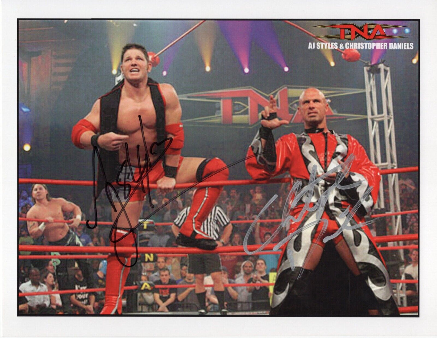 Aj styles & christopher Daniels signed 8.5x11 photo signed auto autographed