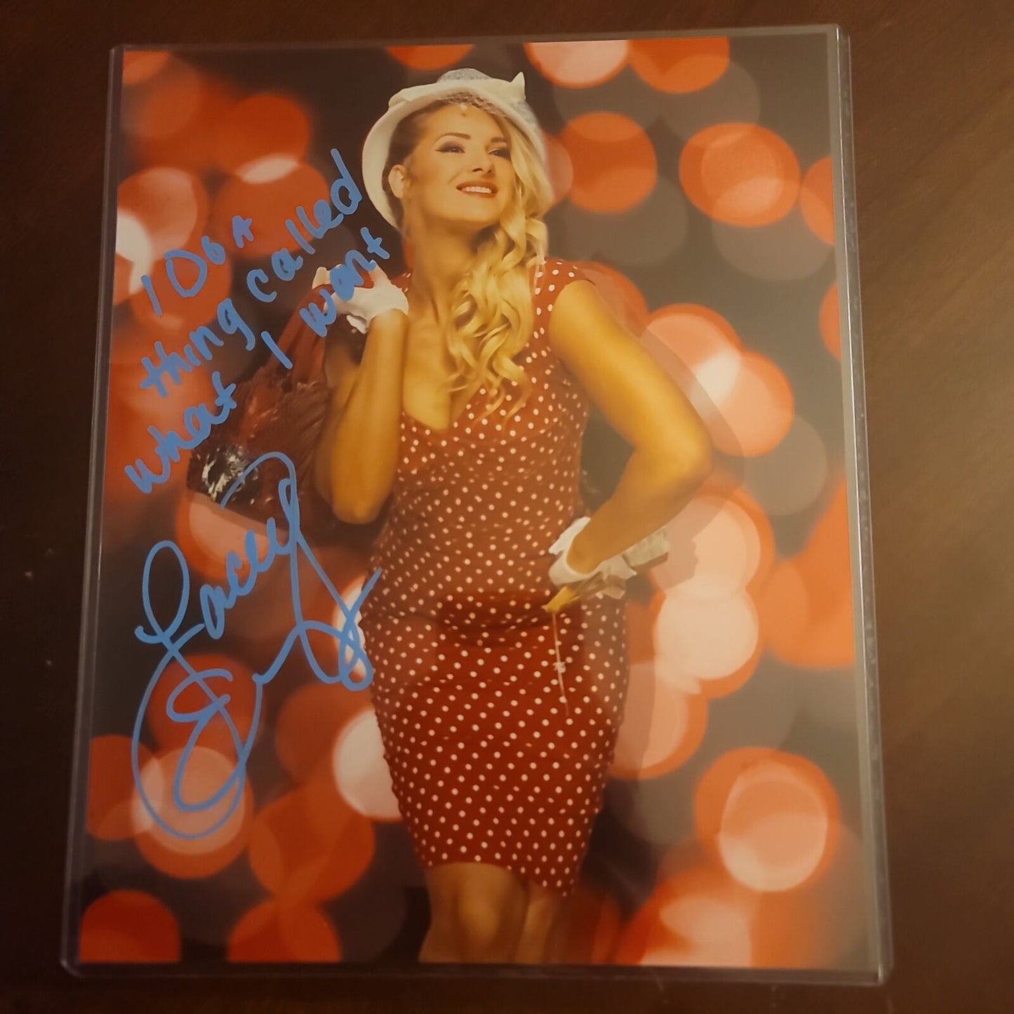 Lacey Evans inscribed 8x10 metallic photo signed auto autographed