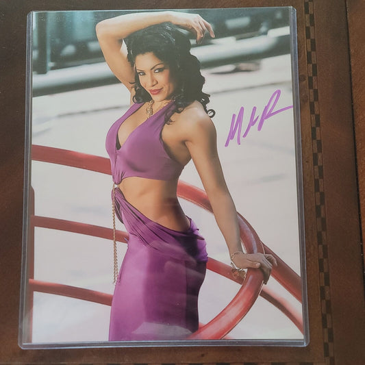 Melina (metallic 8x10) photo signed auto autographed