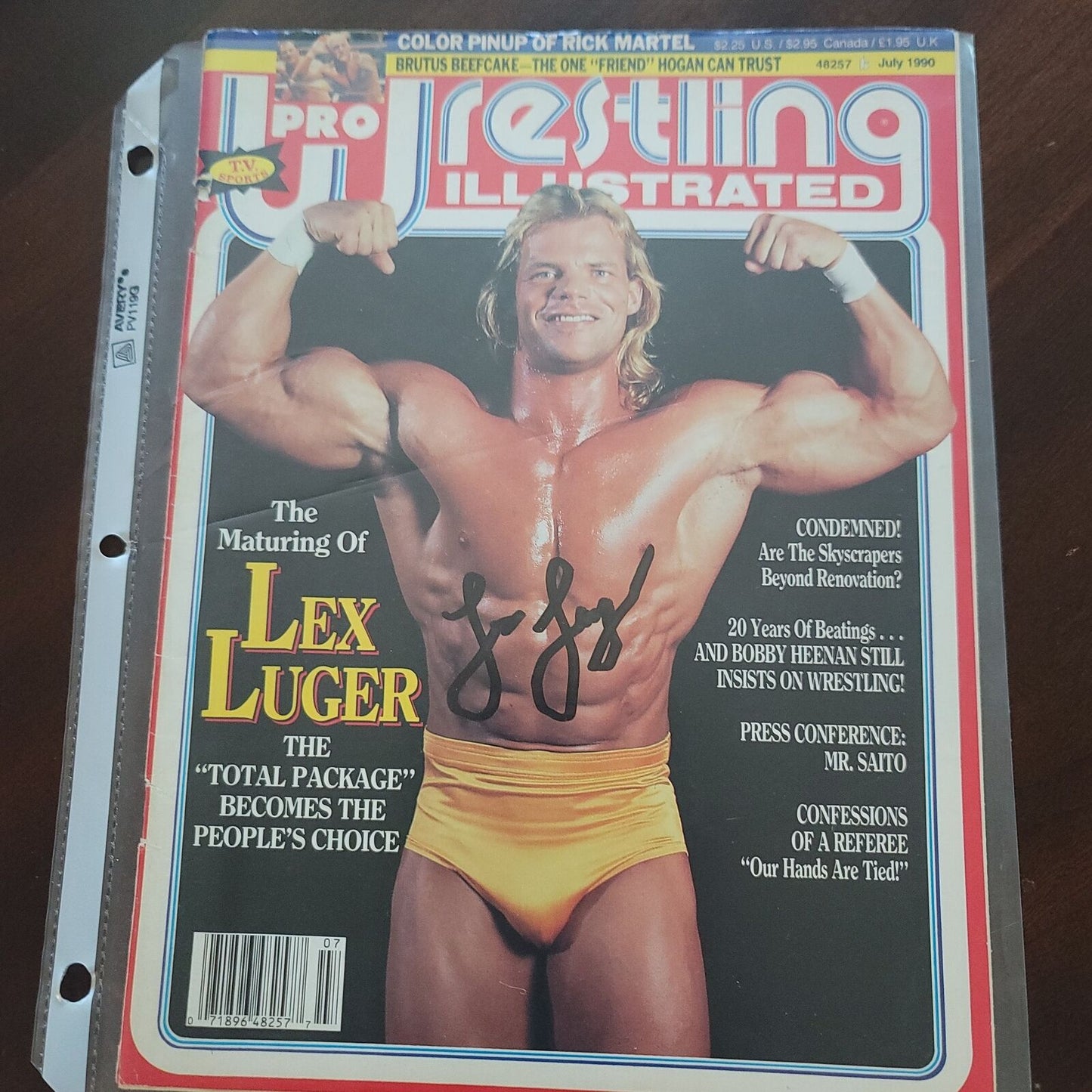 Lex Luger full magazine signed auto autographed