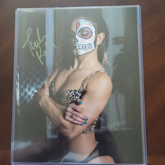 Thunder Rosa (metallic 8x10) AEW funhouse photo signed auto autographed